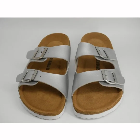 Silver Cushionaire cork footbed sandals Women's Size: 11M - Picture 3 of 11
